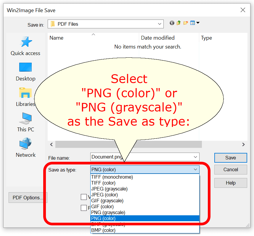Win2Image Save As PNG