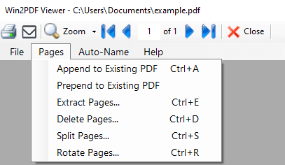 Win2PDF Desktop - Append to an Existing PDF