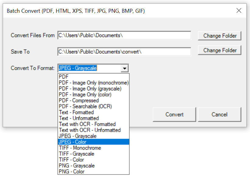 Win2PDF Desktop - Batch Convert RTF to JPG