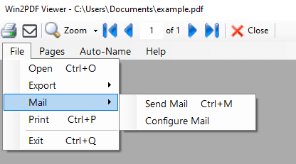 Win2PDF Desktop - Email Options
